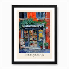 Rome Book Nook Bookshop 1 Poster Art Print