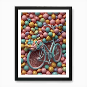 Candy Bicycle Art Print