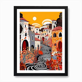 Siracusa, Italy, Illustration In The Style Of Pop Art 2 Art Print