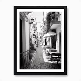 Positano, Italy, Black And White Photography 1 Póster