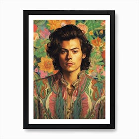 Harry Styles Kitsch Portrait 8 Art Print