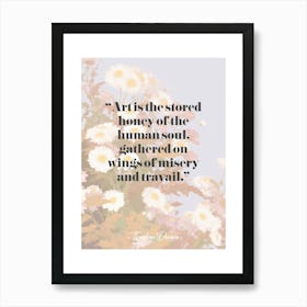 Artist Quote Theodore Dreiser Art Print