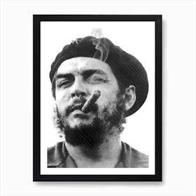 Che Guevara in Line Illustration Art Print