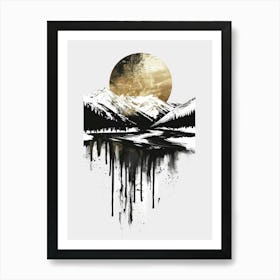 Mountains In The Snow 1 Art Print