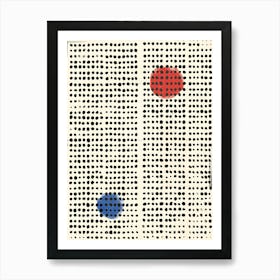 Blue Dots Art Print