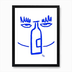 The Wine Face Art Print