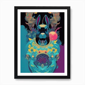 Colorful Year Of The Rabbit 08 Ai Art Art Print