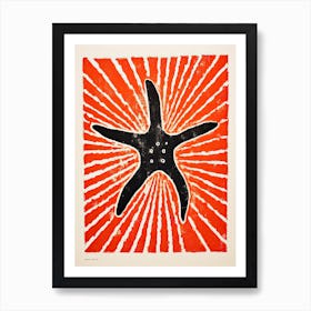 Spider, Woodblock Animal  Drawing 5 Art Print