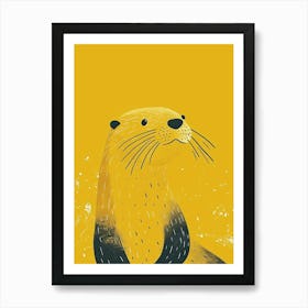 Yellow Otter 2 Art Print