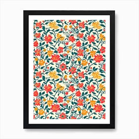 Flores Vista London Fabrics Floral Pattern 2 Art Print