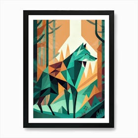 Wolf In The Woods 2 Art Print