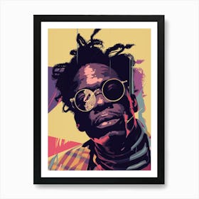 Retro Vintage Sharp Dressed Black Man 70's Aesthetic Art Print