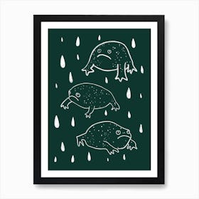 Rain Frog Pink Art Print