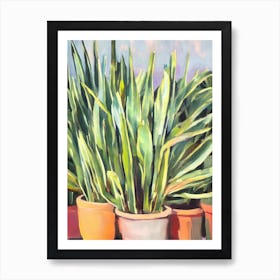 Sansevieria 3 Impressionist Painting Art Print