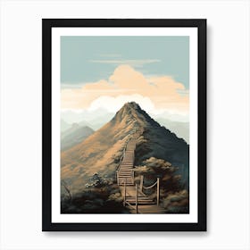 Haiku Stairs Hawaii 2 Hiking Trail Landscape Art Print