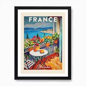 Cannes France 8 Fauvist Painting  Travel Poster Art Print