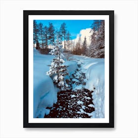 Snow River Art Print