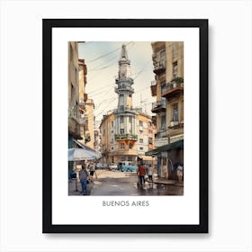 Buenos Aires Watercolor 1 Travel Poster Art Print