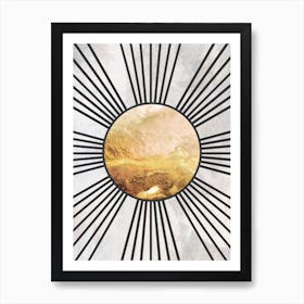 Gold Sun Canvas  Print Art Print