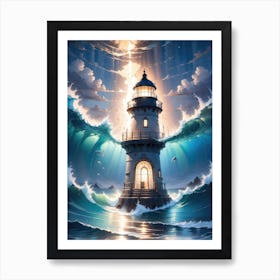 A Lighthouse In The Middle Of The Ocean 6 Poster