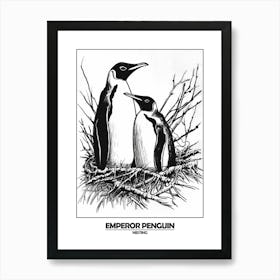 Penguin Nesting Poster 6 Art Print