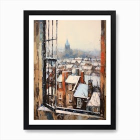 Winter Cityscape Quebec City Canada 1 Art Print