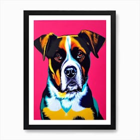 St Bernard Andy Warhol Style Dog Art Print