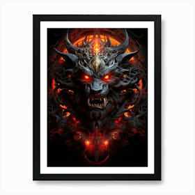 Demon Head 1 Art Print