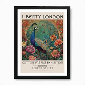 Liberty London Print William Morris Textiles Peacock Art Print