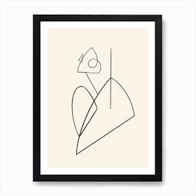 Daydream Black & White Line Art Print