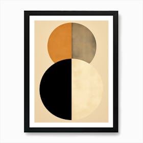 Harmonious Monochrome Geometry Art Print