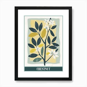 Chestnut Tree Flat Illustration 8 Poster Art Print