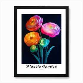 Bright Inflatable Flowers Poster Ranunculus 3 Art Print