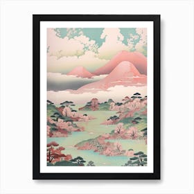 Mount Mitake In Tokyo, Japanese Landscape 2 Art Print
