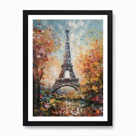 Eiffel Tower Paris France Monet Style 24 Art Print