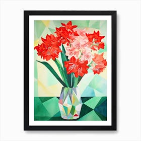 Amarillys Flower Illustration 3 Art Print