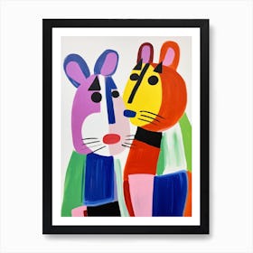 Colourful Kids Animal Art Chipmunk 1 Art Print