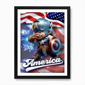 Itsy Bitsy Baby America Art Print