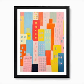 New York City Colourful View 4 Art Print