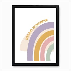 Hello Sunshine Rainbow Art Print