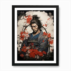 Japanese Samurai Illustration 17 Art Print