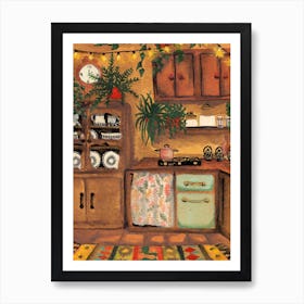 Cottage Rustic Kitchen Boho Art Print Art Print