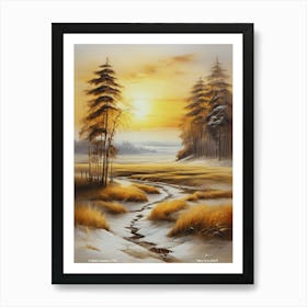 241.Golden sunset, USA. Art Print Art Print