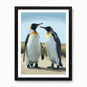 King Penguin Salisbury Plain Minimalist Illustration 1 Art Print