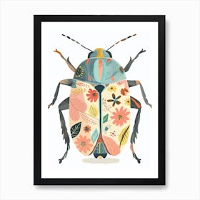 Colourful Insect Illustration Pill Bug 4 Art Print