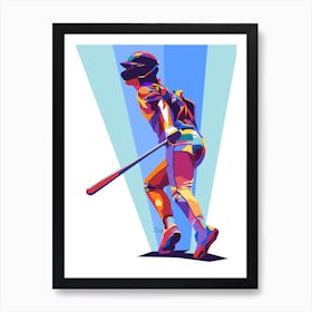 Baseball Pop Art Affiche