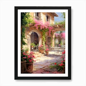 Beutiful Countryside Courtyard Art Print