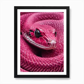 Pink Snake Prin 0 Art Print