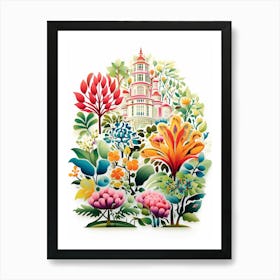 Bellingrath Gardens Usa Modern Illustration  Art Print