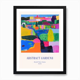 Colourful Gardens Mirabell Palace Gardens Austria 3 Blue Poster Art Print